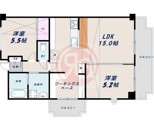 セゾンアルビレオの物件間取画像